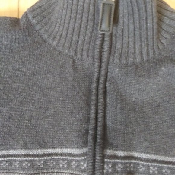 Oscar De La Renta mens   pullover gray sweater 1/4 zip 100% cotton  size   XL - Picture 4 of 15